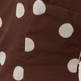 Anaya With Love Recycled Brown Polka Dot Halter Neck & Open Back Maxi Dress