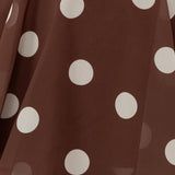 Anaya With Love Recycled Brown Polka Dot Tie-Shoulder Tiered Maxi Dress