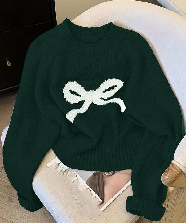 GRACIE™ - Elegant Bow Knit Sweater for Fall & Winter Fashion