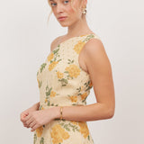 Anaya With Love Recycled Yellow Floral Print One Shoulder Maxi Dress