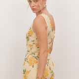 Anaya With Love Recycled Yellow Floral Print One Shoulder Maxi Dress