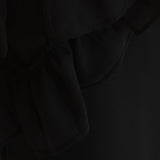 Anaya With Love Recycled Black Oversized Ruffle Sleeve Maxi Dress