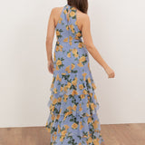 Anaya With Love Recycled Floral Print Halter Neck Tiered Maxi Dress