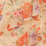 Anaya With Love Recycled Floral Print Cowl Neck Cold Shoulder Ruffle Maxi Dress