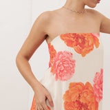 Anaya With Love Recycled Floral Bandeau Ruffle Maxi Dress