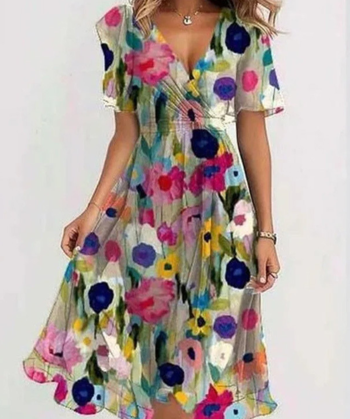 LAVINA™ – Vibrant Boho Midi Dress