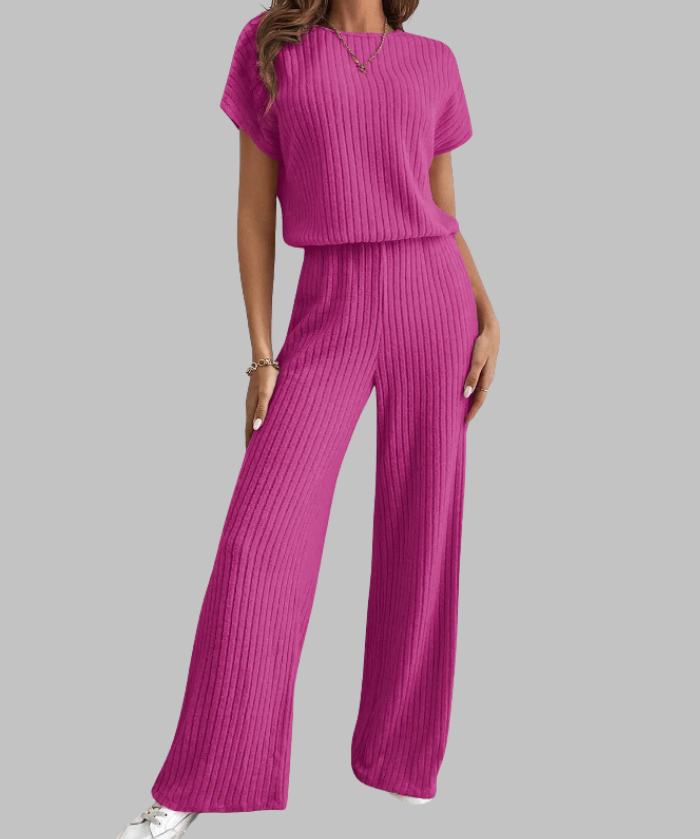 MAGGIE™ - Casual Short Sleeve Top and Pants Set