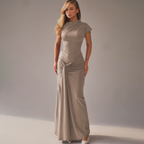 MIRIAM™ – Elegant Wrap Ruched Bodycon Formal Dress