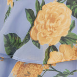 Anaya With Love Recycled Blue Floral Bandeau Tiered Maxi Dress