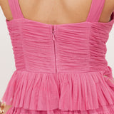 Anaya With Love Recycled Pink Sleeveless Tiered Maxi Dress