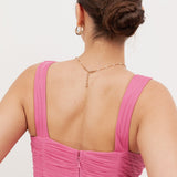 Anaya With Love Recycled Pink Sleeveless Tiered Maxi Dress
