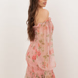 Anaya With Love Recycled Floral Long Sleeve Bardot Maxi Dress