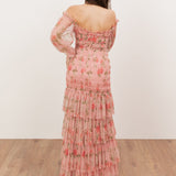 Anaya With Love Recycled Floral Long Sleeve Bardot Maxi Dress
