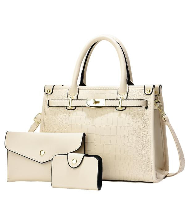 ALENOR™ – Crocodile Embossed Large Capacity Crossbody Handbag Set