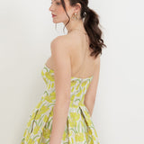 Maya Floral Jacquard Bandeau Midaxi Dress