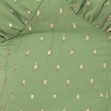 Anaya With Love Recycled Green Tea V Neck Ruffle Midaxi Dress