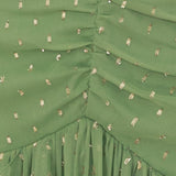 Anaya With Love Recycled Green Tea Halter Neck Waterfall Ruffle Maxi Dress
