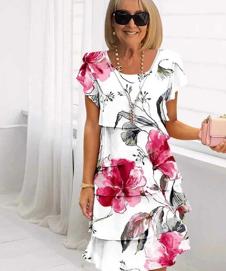 FLORA™ – Elegant Spring Midi Dress
