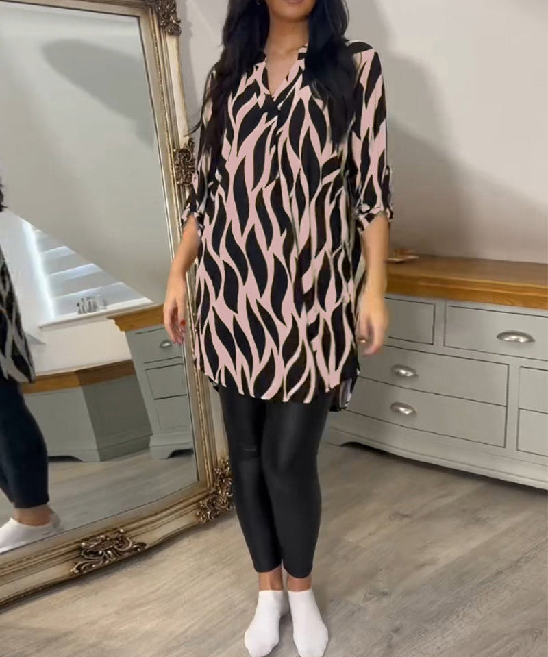 ALEXANDRA™ - Printed Loose-Fit Top