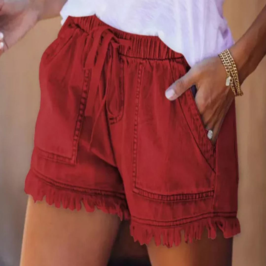 IMELDA™ – Casual Soft Waist-Tie Loose Fit Shorts