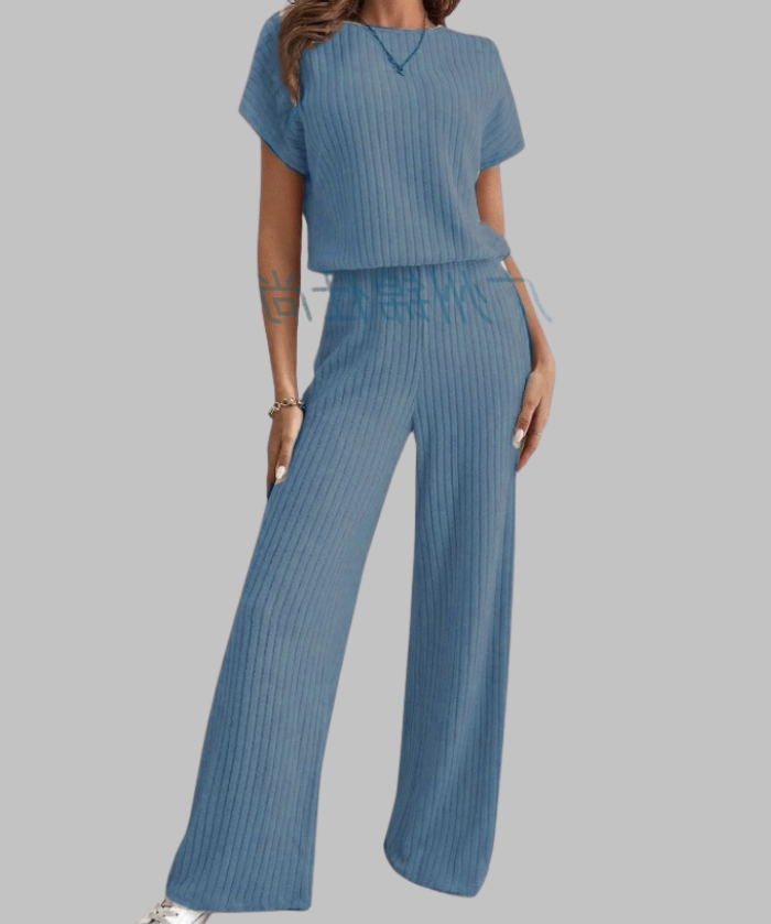 MAGGIE™ - Casual Short Sleeve Top and Pants Set