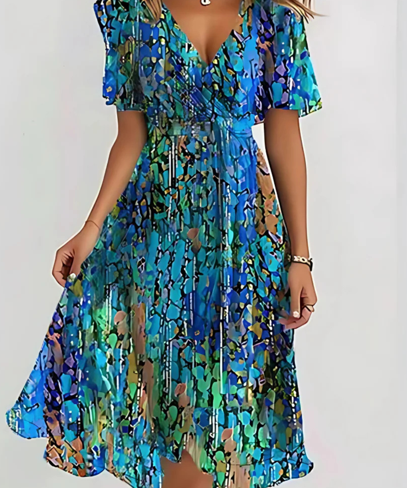 LAVINA™ – Vibrant Boho Midi Dress