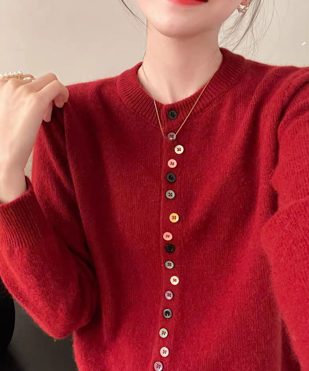 AALIYAH™ | Elegant Buttoned Knit Cardigan