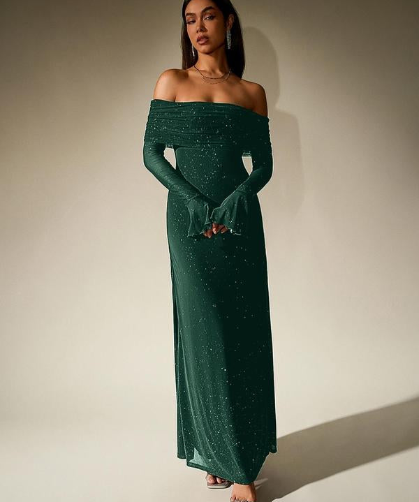 DARCIE™ - Off Shoulder Ruched Sequin Bodycon Evening Gown
