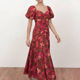Anaya With Love Recycled Tropical Print Short Sleeve Ruched Midaxi Dress