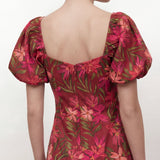Anaya With Love Recycled Tropical Print Short Sleeve Ruched Midaxi Dress