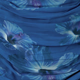 Anaya With Love Recycled Blue Floral Halter Neck Ruched Maxi Dress
