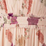 Anaya With Love Recycled Floral Square Neck Short Sleeve Tulle Midaxi Dress