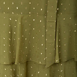 Anaya With Love Recycled Olive Faux Wrap Ruffle Midaxi Dress