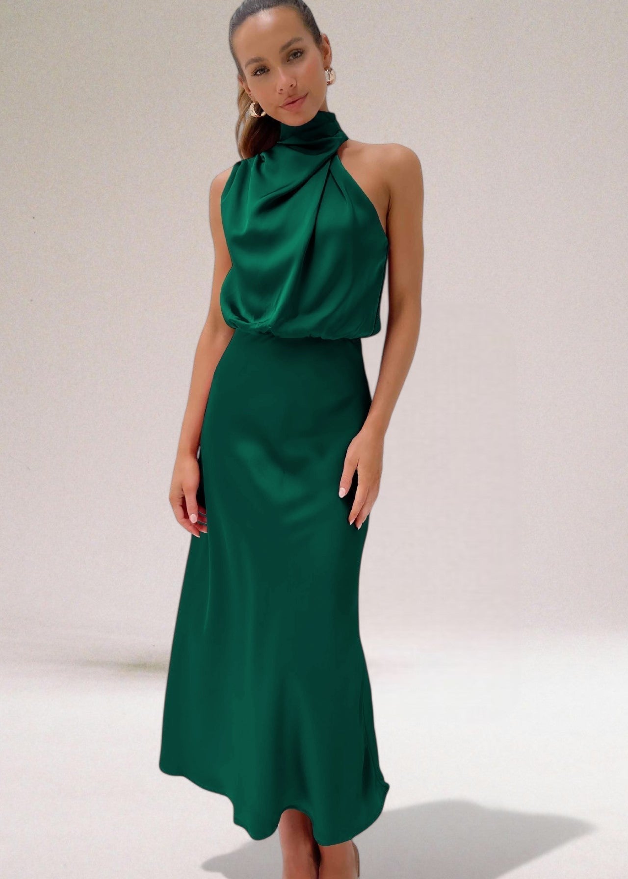ELARA™ - Elegant Satin Evening Dress