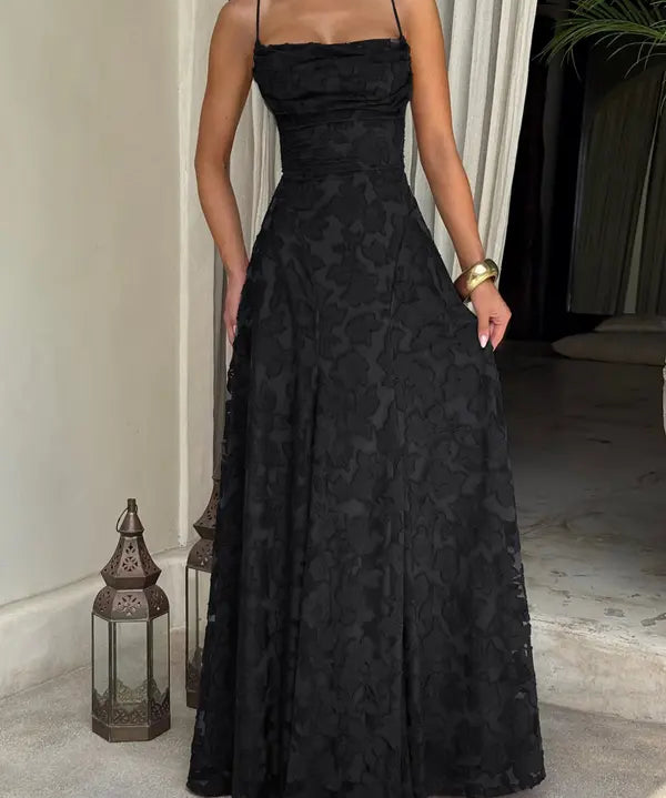 XENIA™ - Elegant Backless Lace Long Dress Fitted Design for Special Occasions & Parties