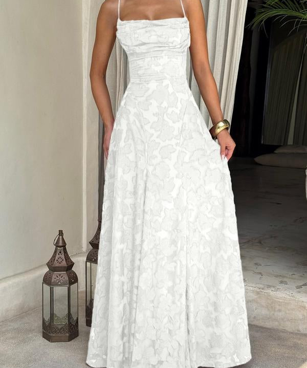 XENIA™ - Elegant Backless Lace Long Dress Fitted Design for Special Occasions & Parties