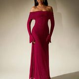 DARCIE™ - Off Shoulder Ruched Sequin Bodycon Evening Gown