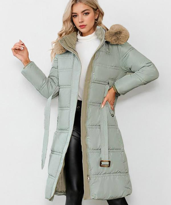 LEYLA™ - Stylish Plush Coat with Waist Tie for Cozy Fall & Winter
