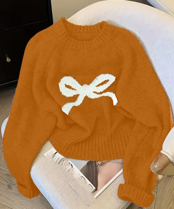 GRACIE™ - Elegant Bow Knit Sweater for Fall & Winter Fashion
