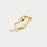 Uma - Ocean Inspired Minimalist Adjustable Ring in Gold