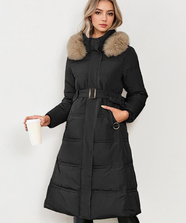 LEYLA™ - Stylish Plush Coat with Waist Tie for Cozy Fall & Winter