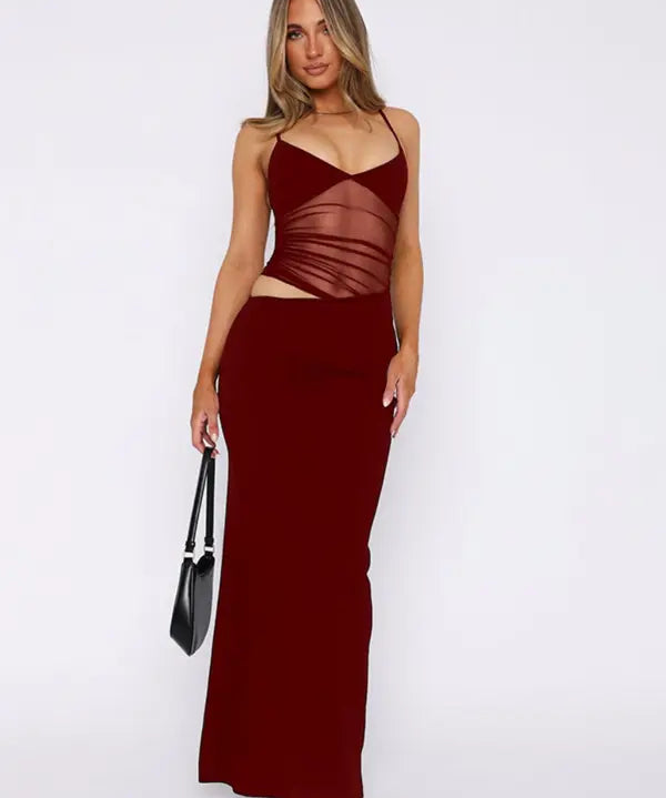 GUADALUPE™ – Classy Sleeveless Cut-Out Bodycon Sheer Dress
