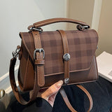 AVANLIE™ - Trendy Contrast Stitching Small Square Shoulder Bag