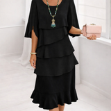 IRIS RUFFLE MIDI DRESS