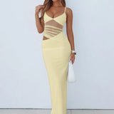 ZWEENA™ - Classy Sleeveless Cut-Out Bodycon Sheer Dress