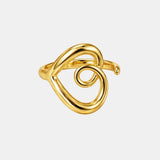 Adhara – Adjustable Irregular Heart Swirl Statement Ring