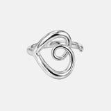 Adhara – Adjustable Irregular Heart Swirl Statement Ring