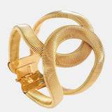 Allana – Geometric Textured Bracelet in Gold