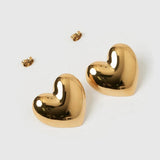 Rowenna - Heart Hypoallergenic Earrings in Gold