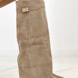 ARABELLA™ - Khaki Suede Boots